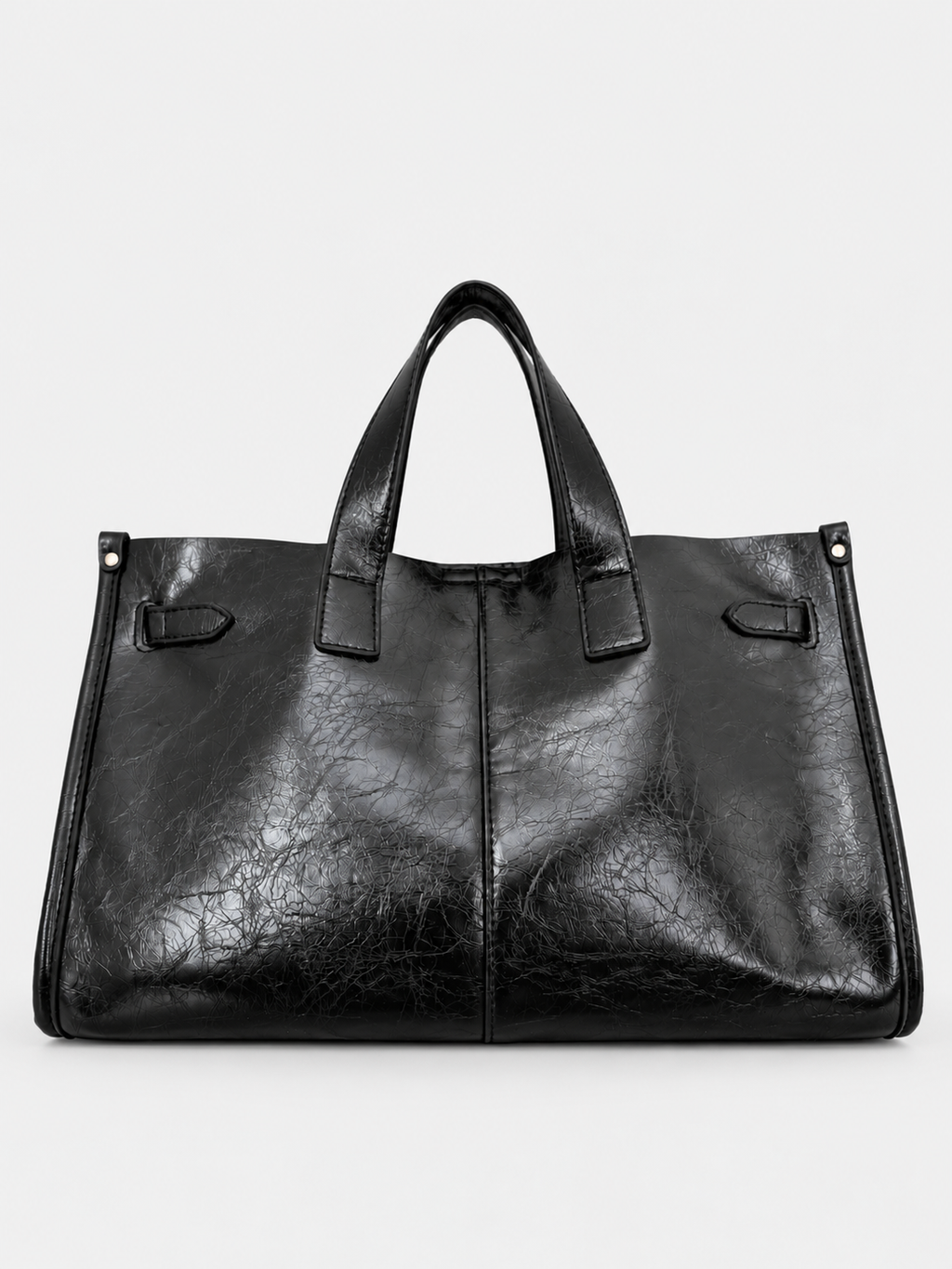 It Girl bag in Ink, back view showing top handles